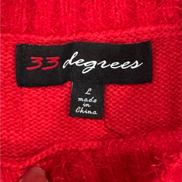 Women’s Red 33 Degress Flamingo Christmas Sweater Size Large - Picture 9 of 10